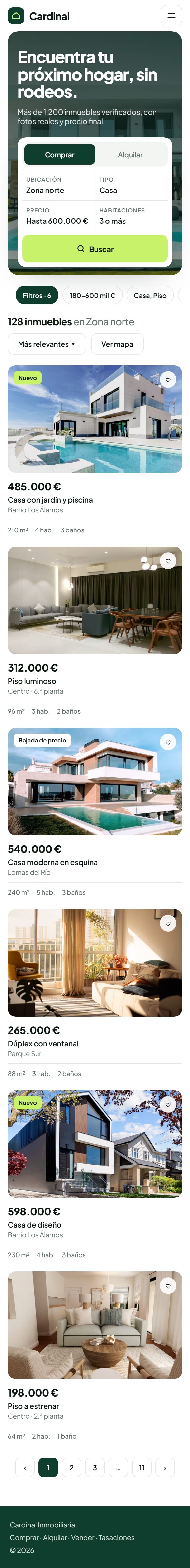 Captura completa de Cardinal en el móvil